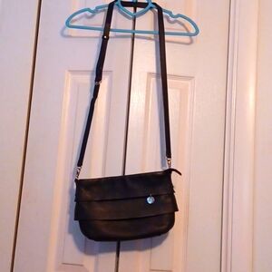 Nina Ricci Genuine Leather Black Crossbody Bag
